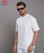 Triple Seven White Patterned Oversized T-Shirt