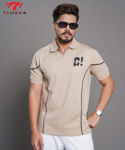 Triple seven men's polo